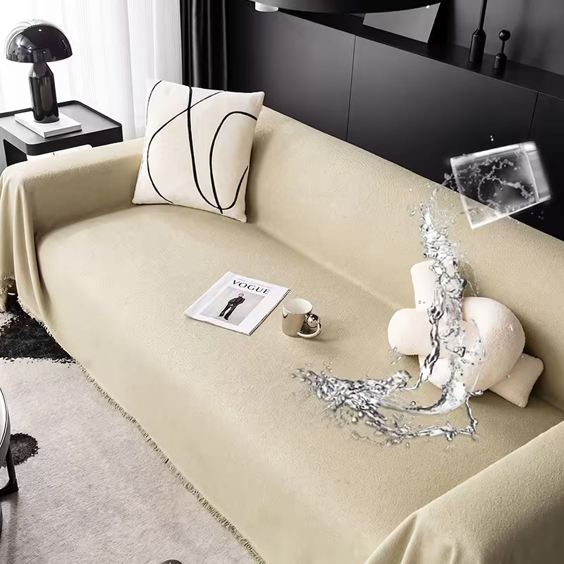 Waterproof Anti-Scratch Teddy Velvet Pet Sofa Cover