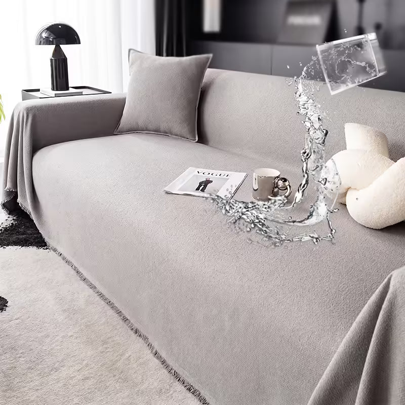 Waterproof Anti-Scratch Teddy Velvet Pet Sofa Cover