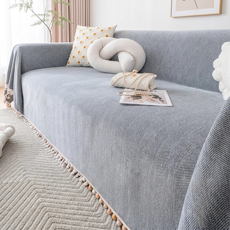 Waterproof Anti-Scratch Herringbone Chenille Pet Sofa Cover