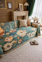 Floral Oil-Painting Pet Sofa Cover