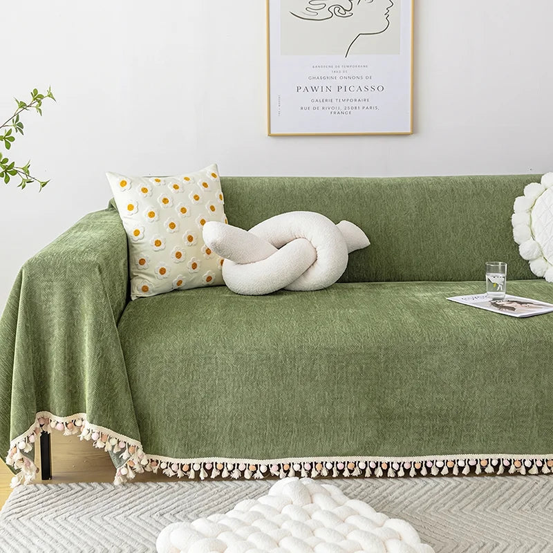 Waterproof Anti-Scratch Herringbone Chenille Pet Sofa Cover