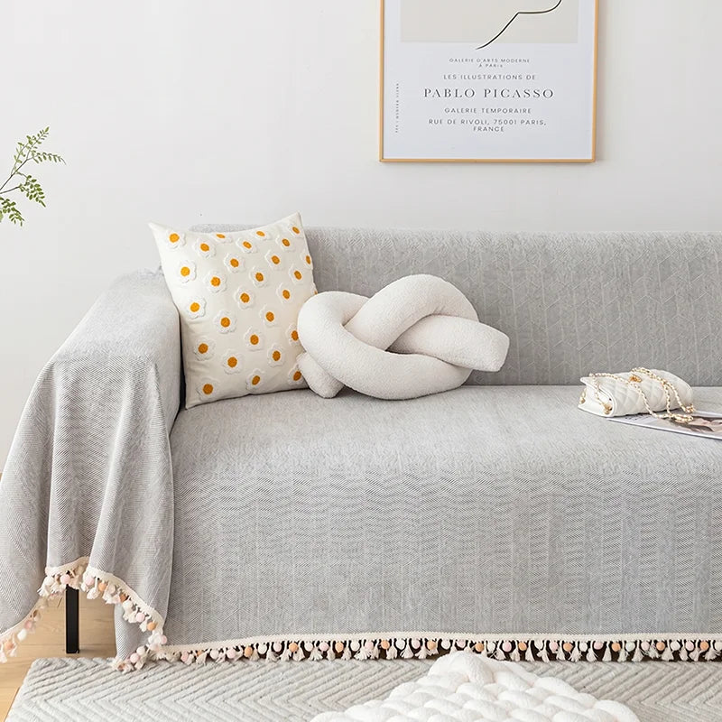 Waterproof Anti-Scratch Herringbone Chenille Pet Sofa Cover