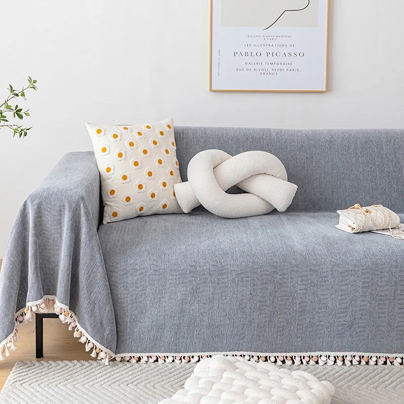 Waterproof Anti-Scratch Herringbone Chenille Pet Sofa Cover