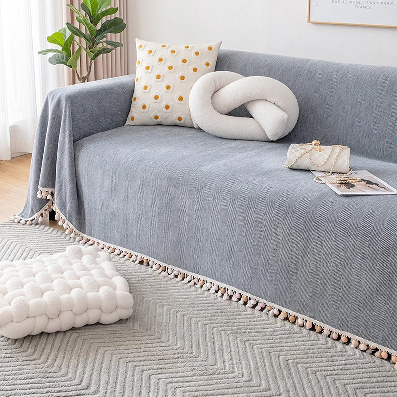 Waterproof Anti-Scratch Herringbone Chenille Pet Sofa Cover