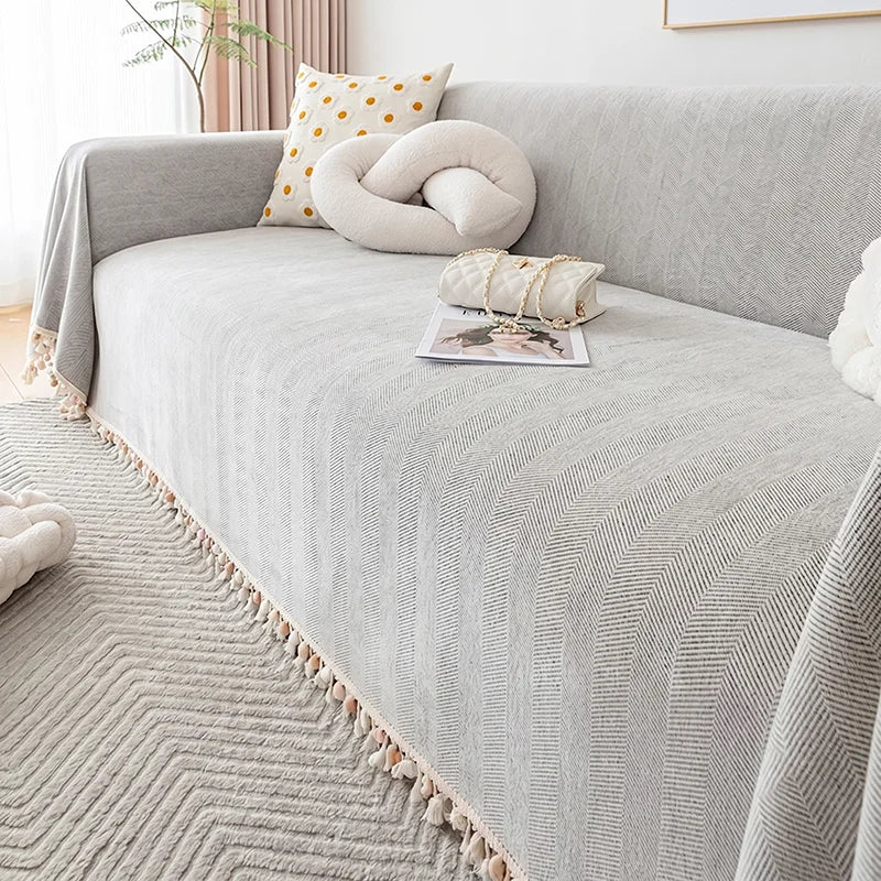 Waterproof Anti-Scratch Herringbone Chenille Pet Sofa Cover