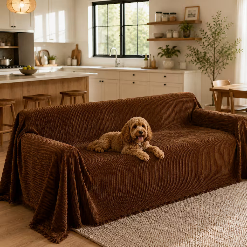 Anti-Scratch Jacquard Chenille Pet Sofa Cover