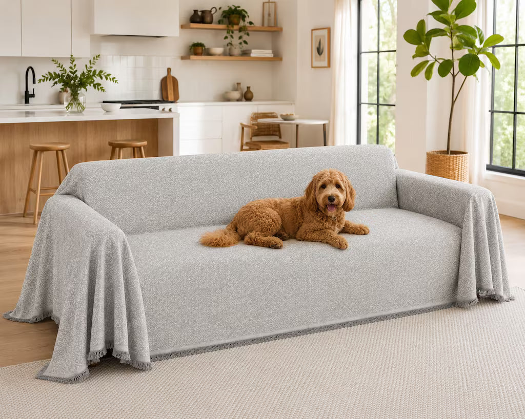 Heritage Faux Linen Pet Sofa Cover