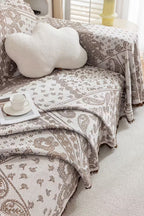 Paisley Faux Linen Pet Sofa Cover