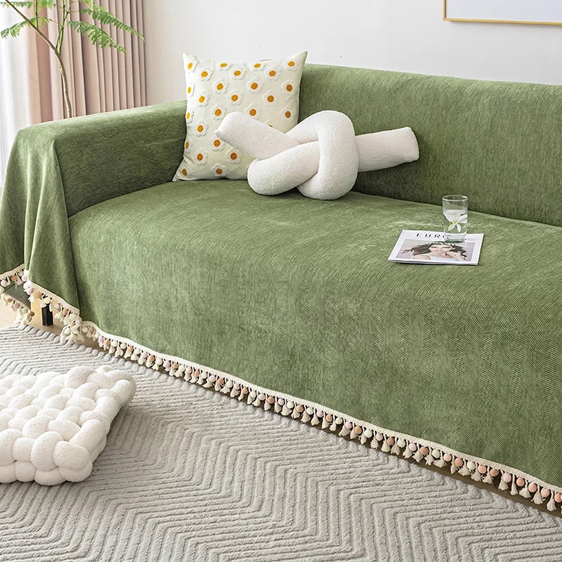 Waterproof Anti-Scratch Herringbone Chenille Pet Sofa Cover