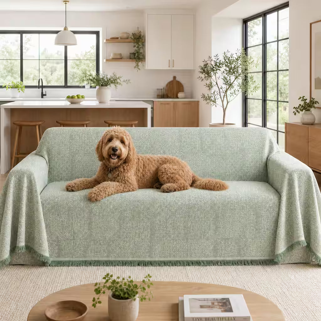 Heritage Faux Linen Pet Sofa Cover