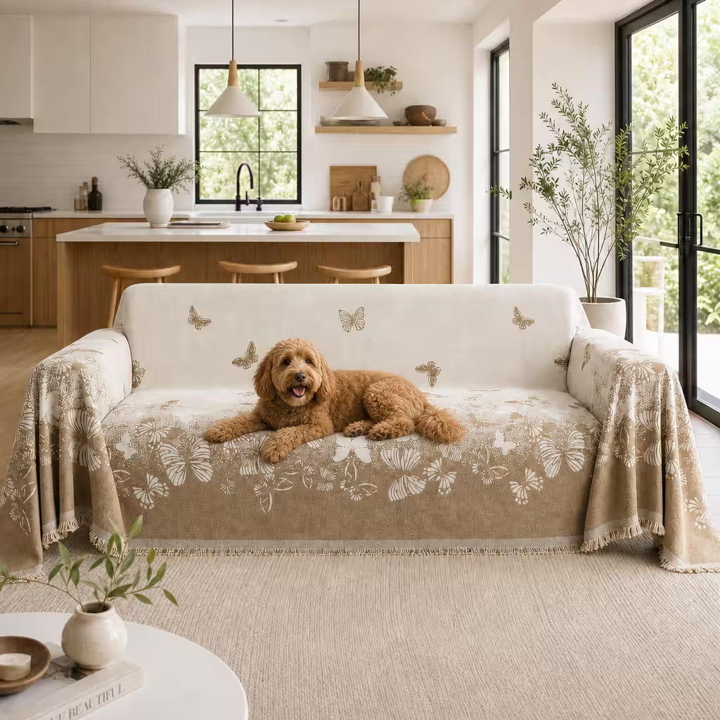 Chenille Pet Sofa Cover – Butterfly Weave