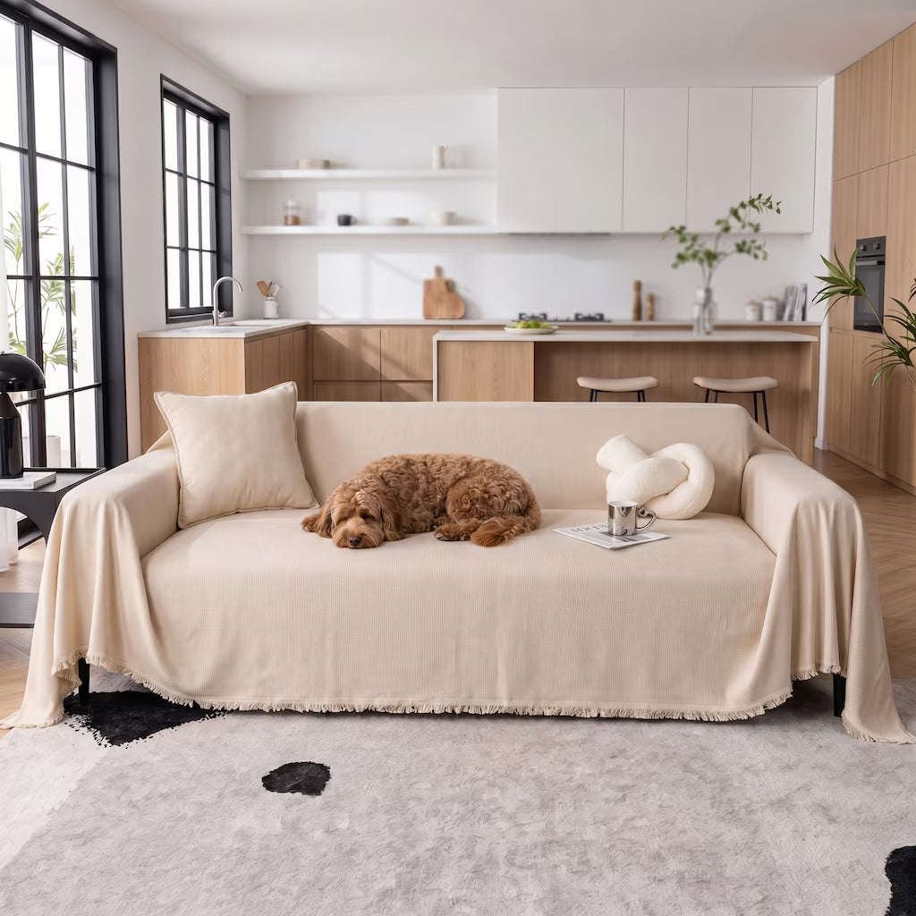 Waterproof Anti-Scratch Teddy Velvet Pet Sofa Cover