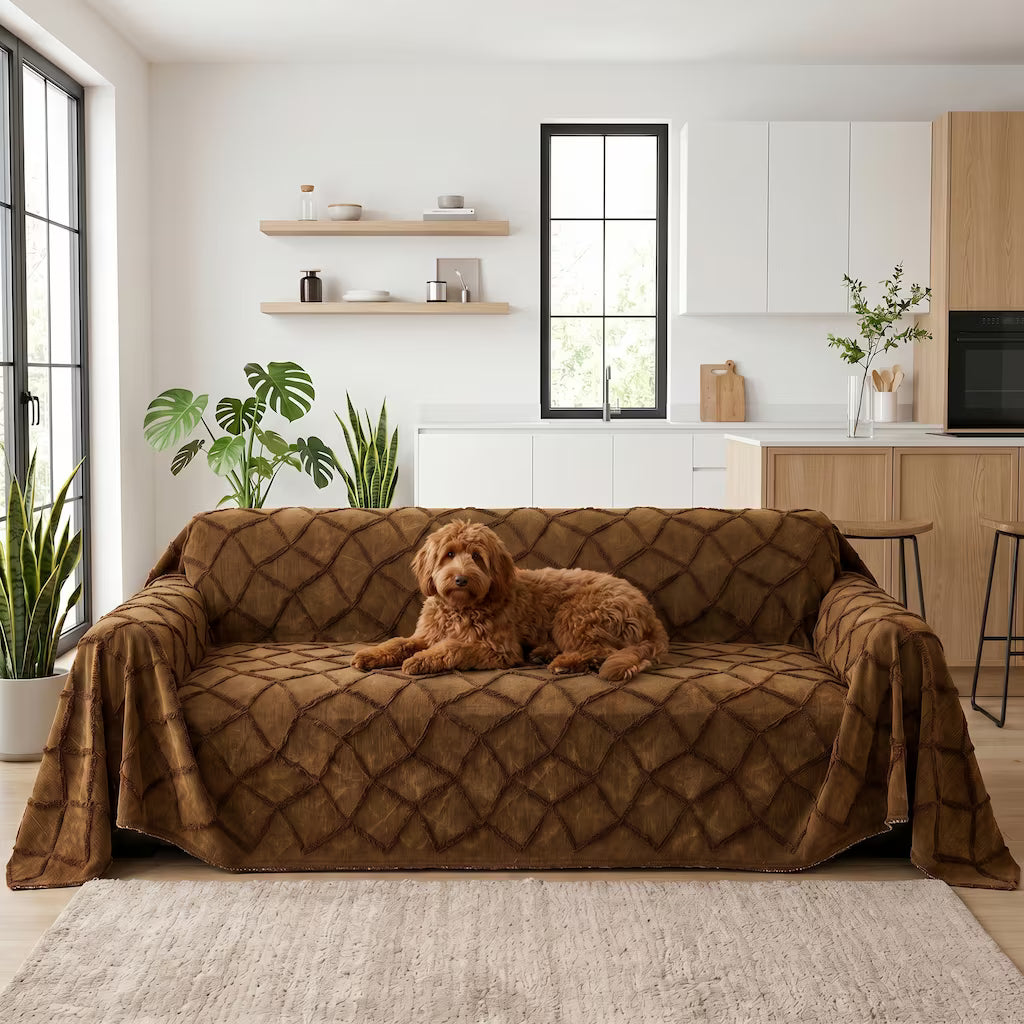 Lattice Woven Pet Sofa Cover