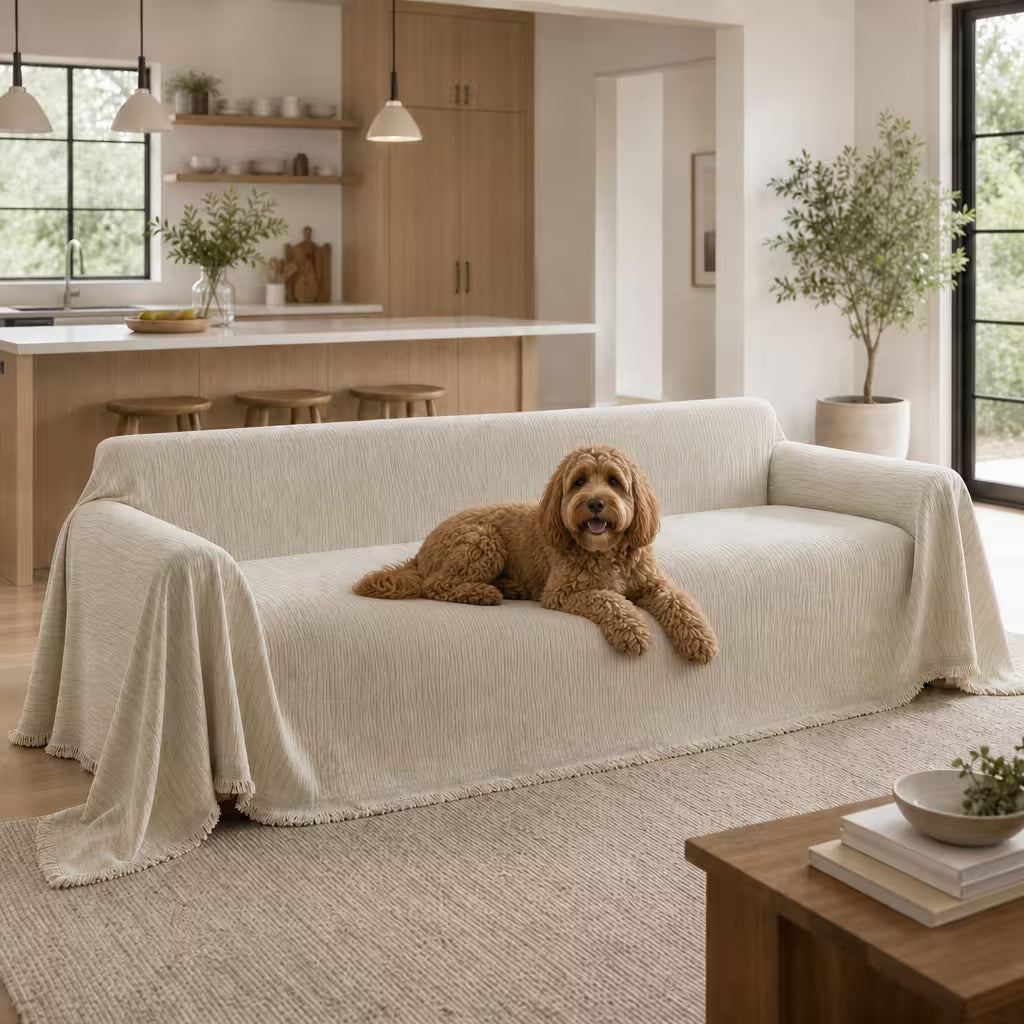 Anti-Scratch Jacquard Chenille Pet Sofa Cover