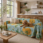Floral Oil-Painting Pet Sofa Cover