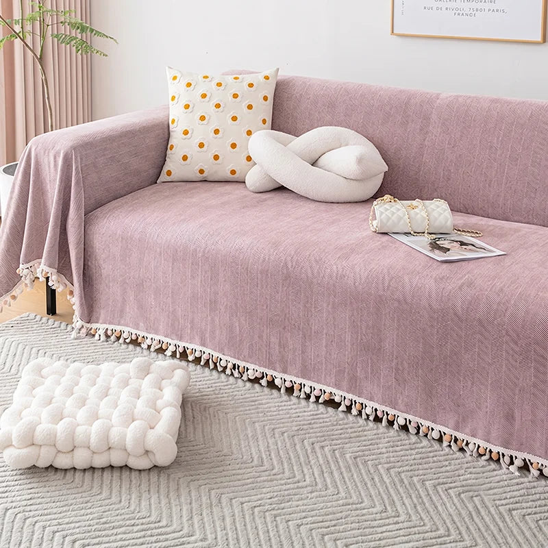 Waterproof Anti-Scratch Herringbone Chenille Pet Sofa Cover