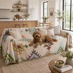 Floral Oil-Painting Pet Sofa Cover