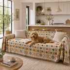 Floral Oil-Painting Pet Sofa Cover