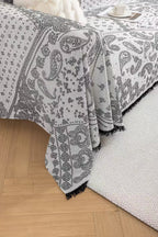 Paisley Faux Linen Pet Sofa Cover