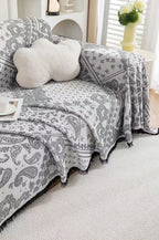 Paisley Faux Linen Pet Sofa Cover