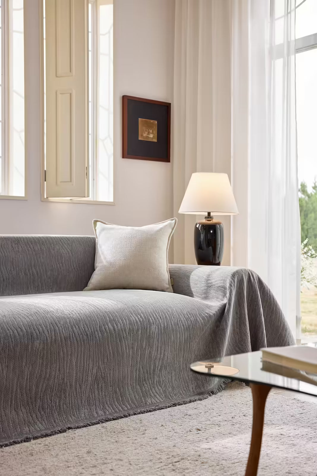 Anti-Scratch Jacquard Chenille Pet Sofa Cover