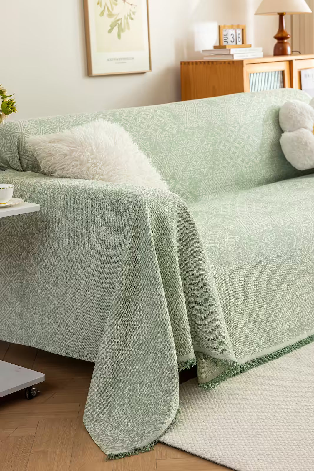 Heritage Faux Linen Pet Sofa Cover