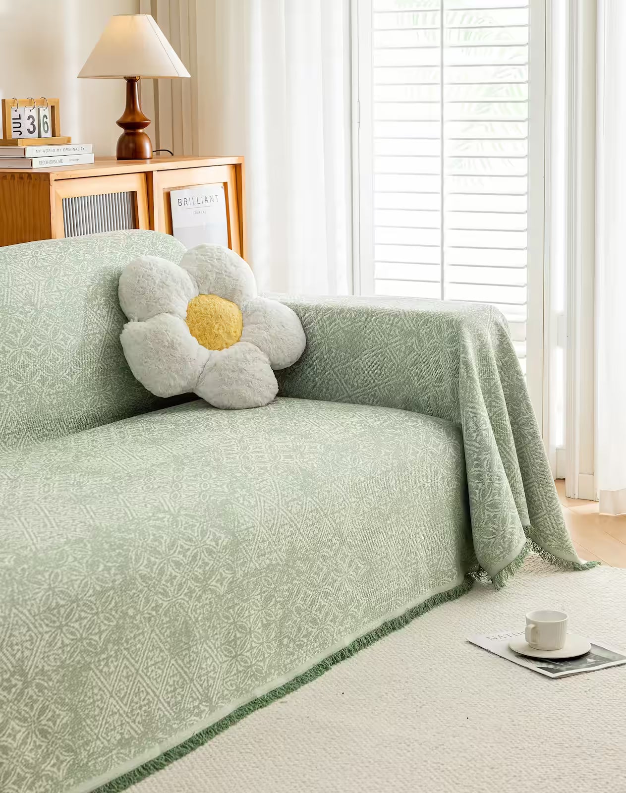 Heritage Faux Linen Pet Sofa Cover