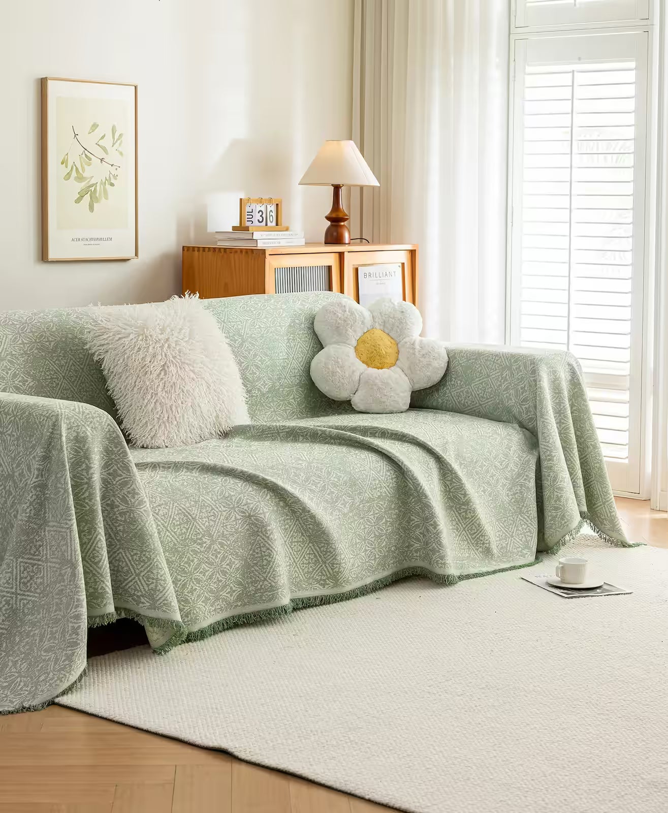 Heritage Faux Linen Pet Sofa Cover