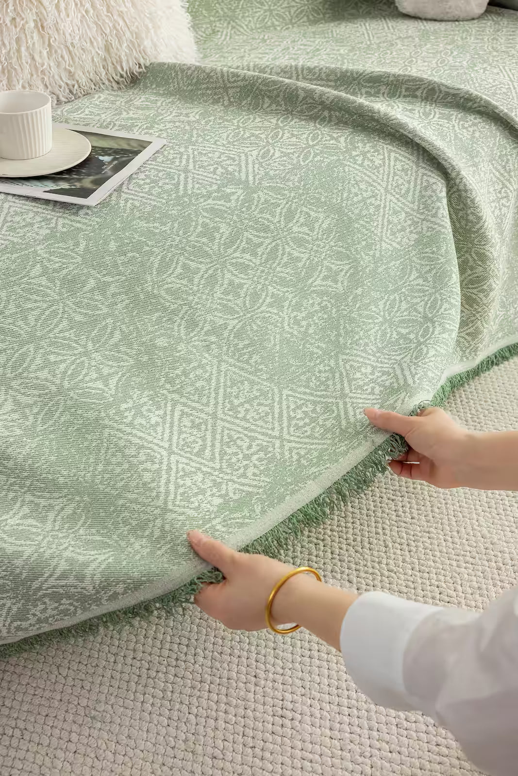 Heritage Faux Linen Pet Sofa Cover