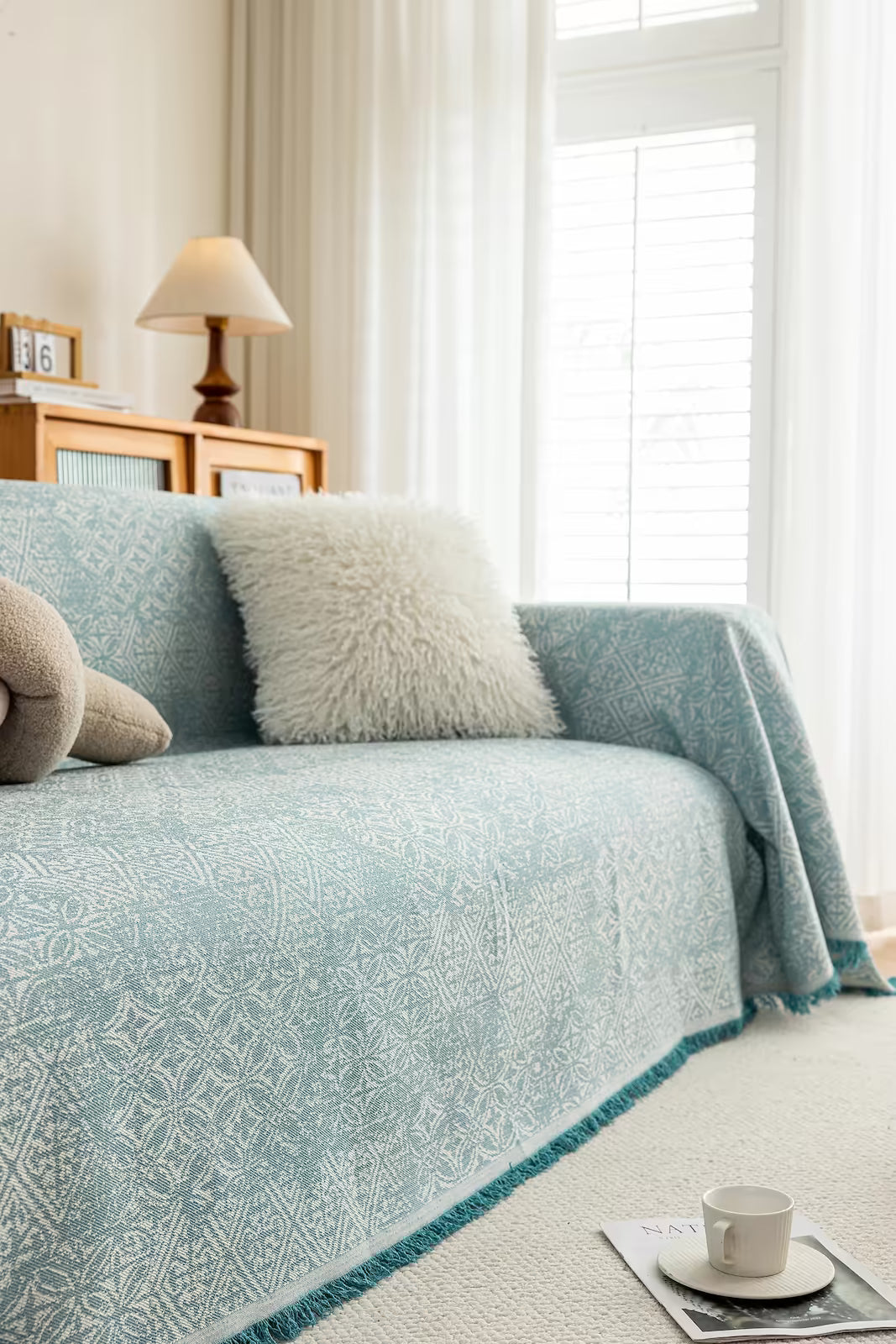 Heritage Faux Linen Pet Sofa Cover