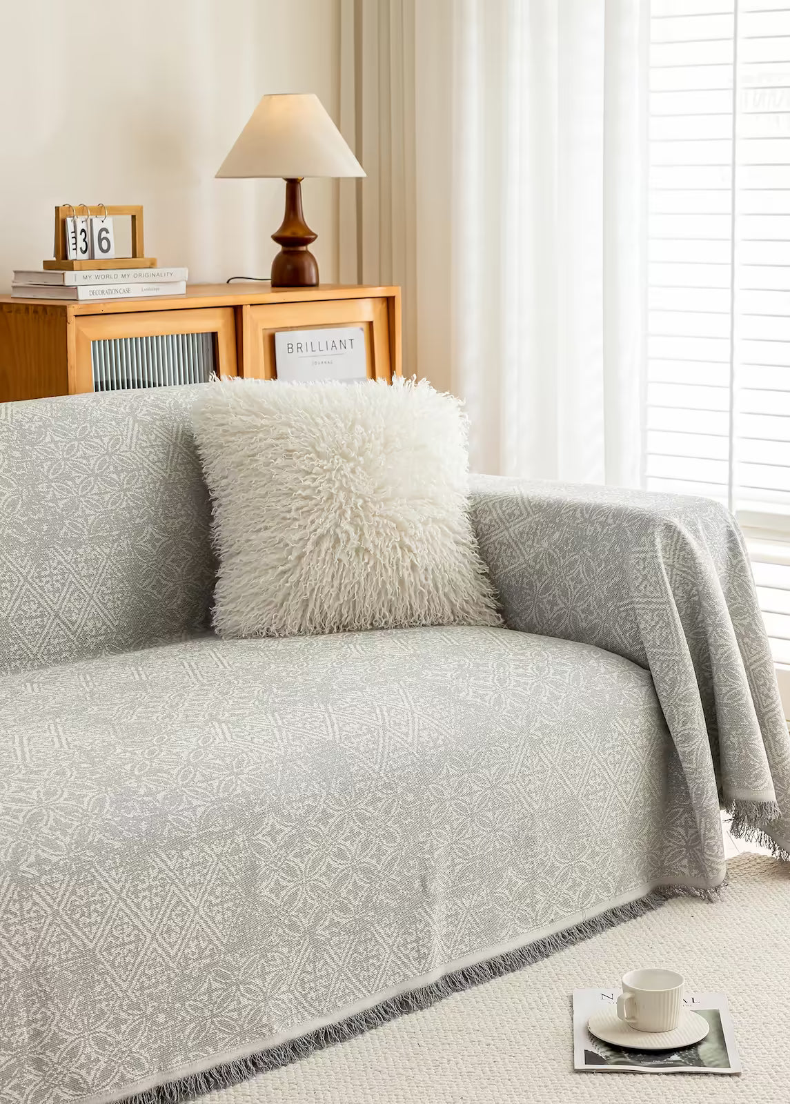 Heritage Faux Linen Pet Sofa Cover