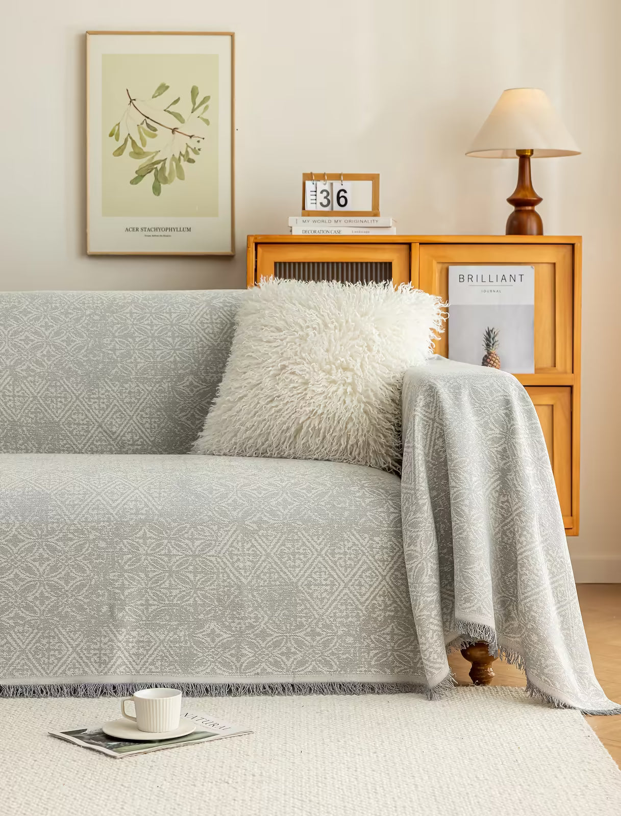 Heritage Faux Linen Pet Sofa Cover