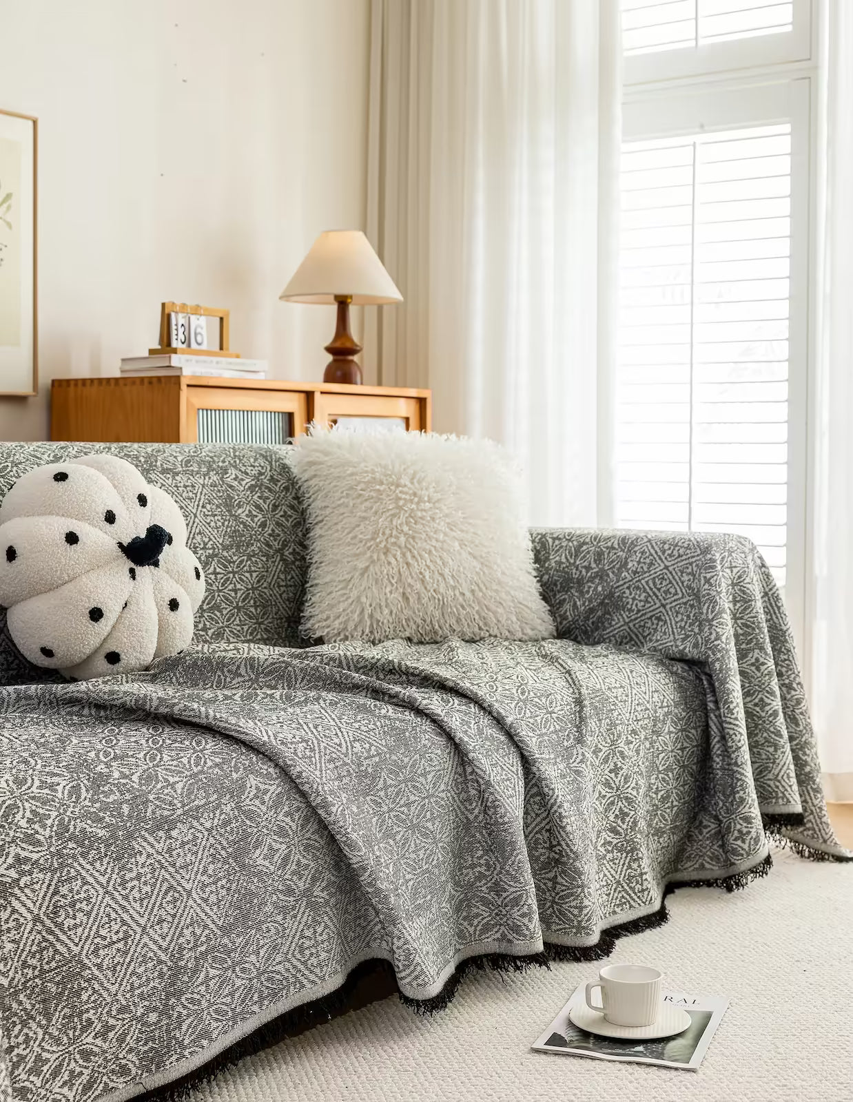 Heritage Faux Linen Pet Sofa Cover