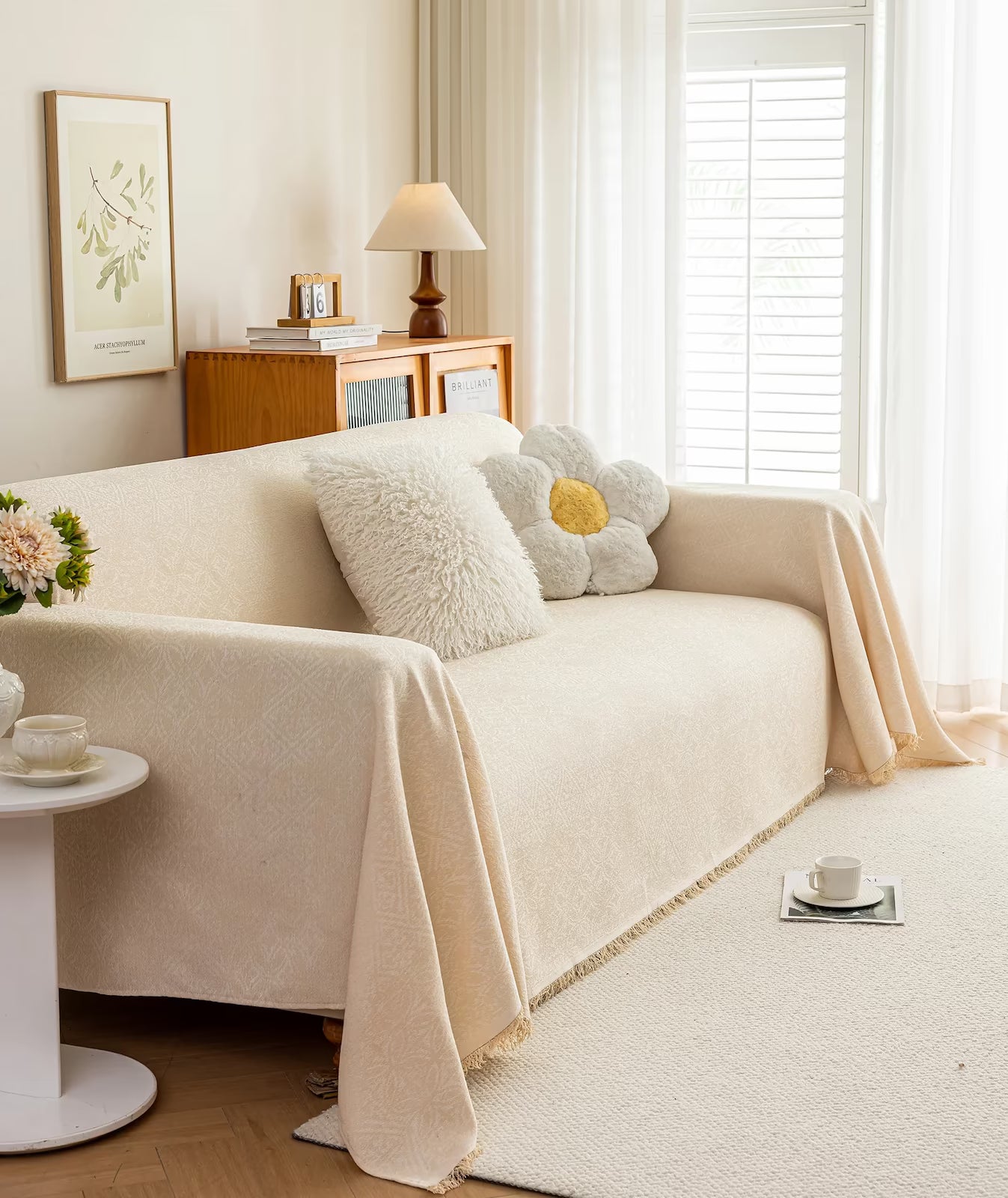 Heritage Faux Linen Pet Sofa Cover
