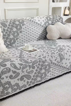 Paisley Faux Linen Pet Sofa Cover
