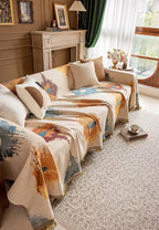 Floral Oil-Painting Pet Sofa Cover