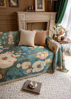 Floral Oil-Painting Pet Sofa Cover