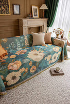 Floral Oil-Painting Pet Sofa Cover