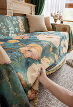 Floral Oil-Painting Pet Sofa Cover