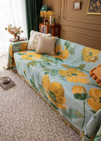 Floral Oil-Painting Pet Sofa Cover