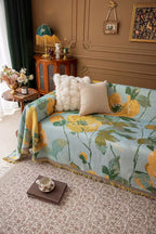 Floral Oil-Painting Pet Sofa Cover