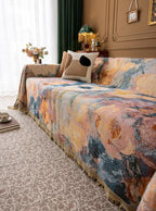 Floral Oil-Painting Pet Sofa Cover