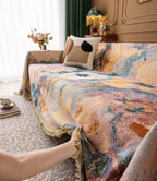 Floral Oil-Painting Pet Sofa Cover