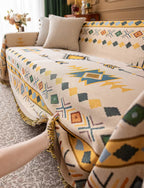 Floral Oil-Painting Pet Sofa Cover