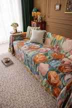 Floral Oil-Painting Pet Sofa Cover