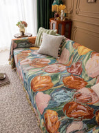 Floral Oil-Painting Pet Sofa Cover