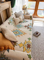 Floral Oil-Painting Pet Sofa Cover