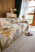 Floral Oil-Painting Pet Sofa Cover