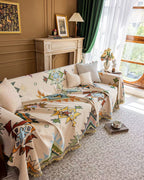 Floral Oil-Painting Pet Sofa Cover