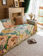 Floral Oil-Painting Pet Sofa Cover